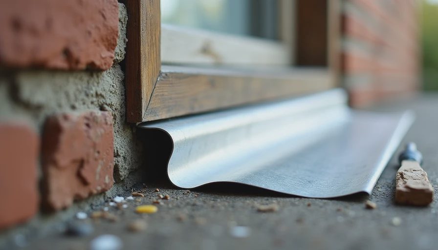 Detail of proper window flashing and water-management layers being explained or demonstrated at an older home opening.