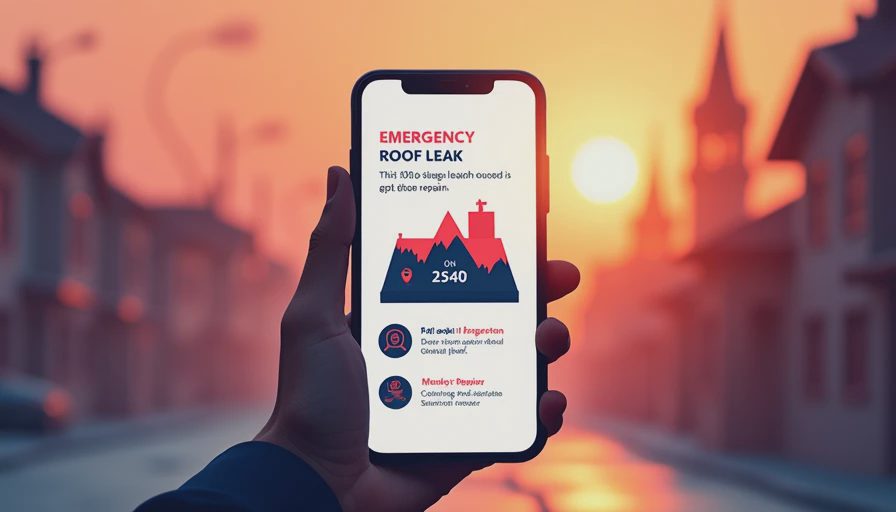 Visual context for emergency roof leak