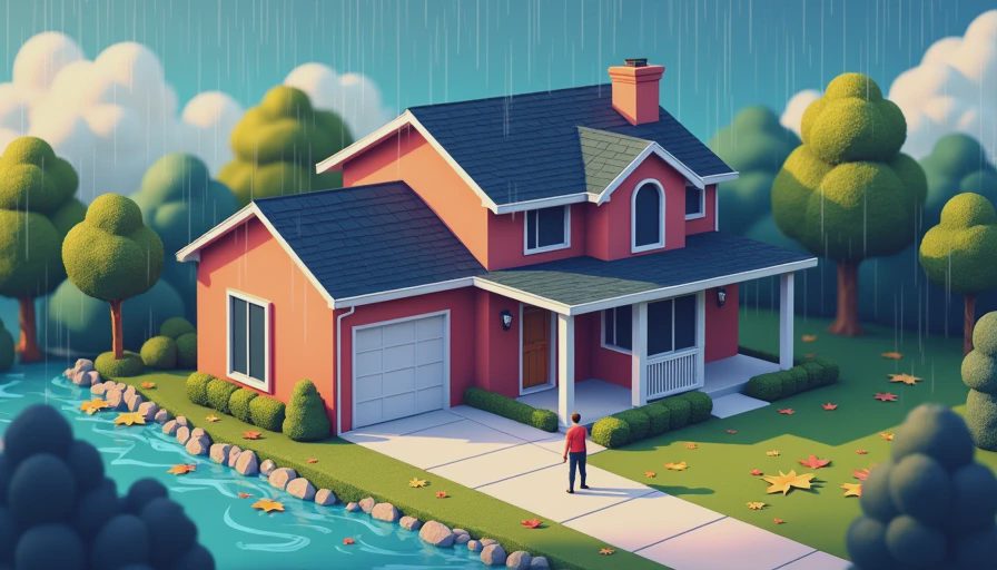 Illustration for gutter overflow