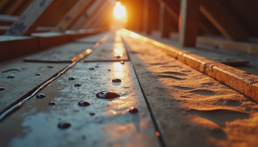 Visual context for signs of moisture in attic
